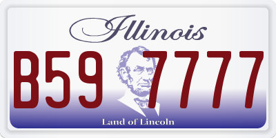 IL license plate B597777