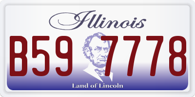 IL license plate B597778