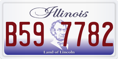 IL license plate B597782