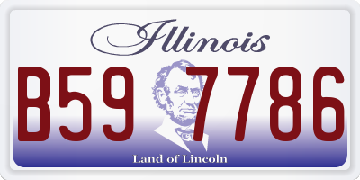 IL license plate B597786