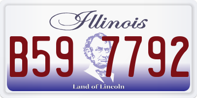 IL license plate B597792