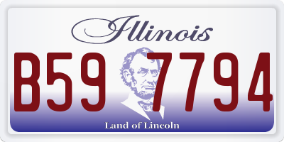 IL license plate B597794