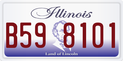 IL license plate B598101
