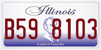 IL license plate B598103