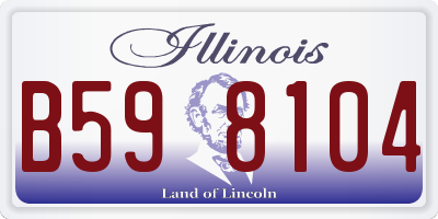 IL license plate B598104