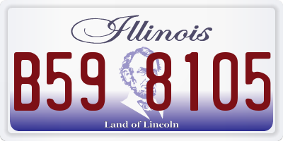 IL license plate B598105