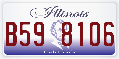 IL license plate B598106