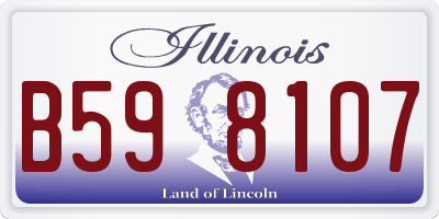 IL license plate B598107