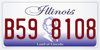 IL license plate B598108