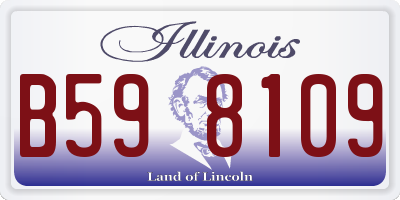 IL license plate B598109