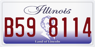 IL license plate B598114