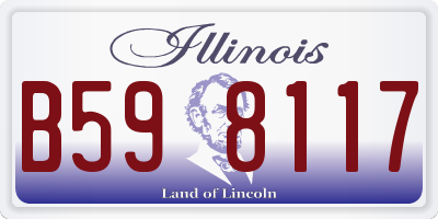 IL license plate B598117