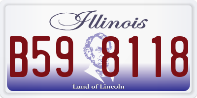 IL license plate B598118