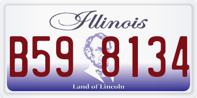 IL license plate B598134