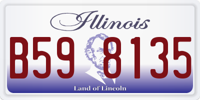 IL license plate B598135
