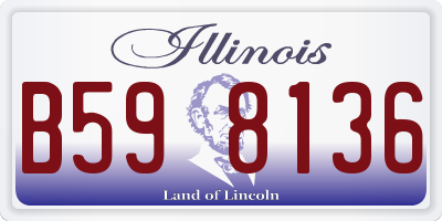 IL license plate B598136