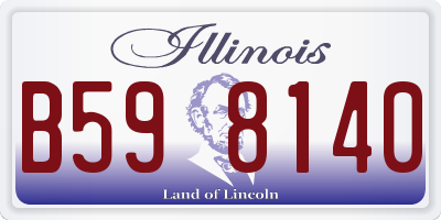 IL license plate B598140