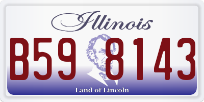 IL license plate B598143