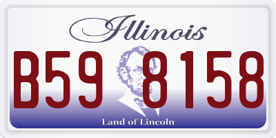 IL license plate B598158