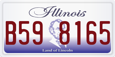 IL license plate B598165