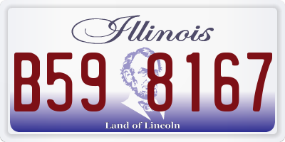 IL license plate B598167