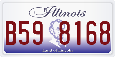IL license plate B598168
