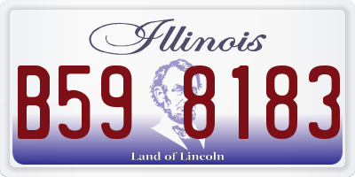 IL license plate B598183