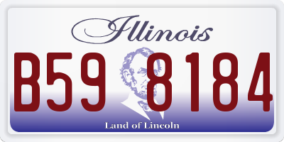 IL license plate B598184