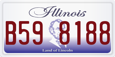 IL license plate B598188