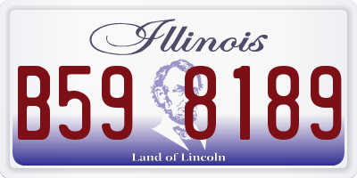IL license plate B598189
