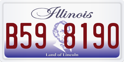IL license plate B598190