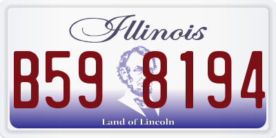 IL license plate B598194