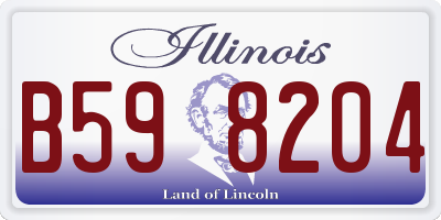 IL license plate B598204