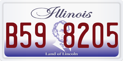 IL license plate B598205