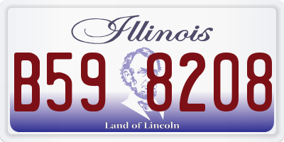 IL license plate B598208