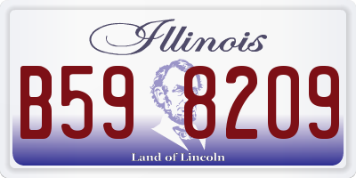 IL license plate B598209