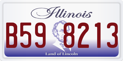 IL license plate B598213