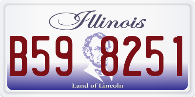 IL license plate B598251