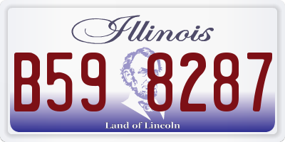 IL license plate B598287