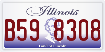 IL license plate B598308