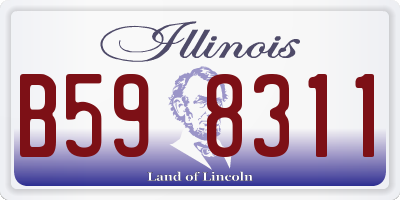 IL license plate B598311