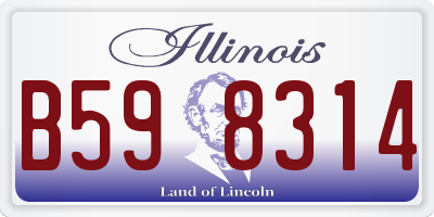 IL license plate B598314