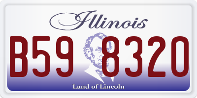 IL license plate B598320