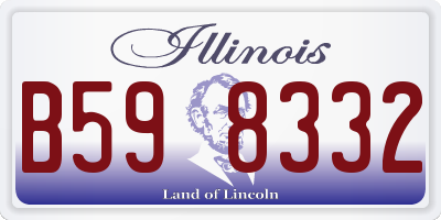 IL license plate B598332