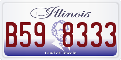 IL license plate B598333