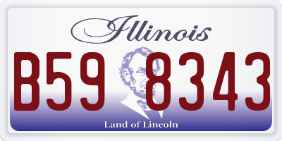 IL license plate B598343