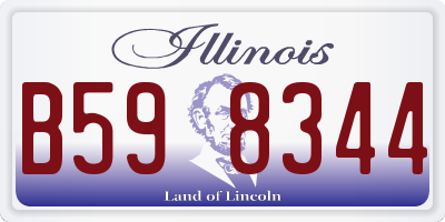 IL license plate B598344