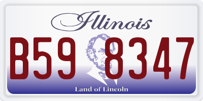 IL license plate B598347