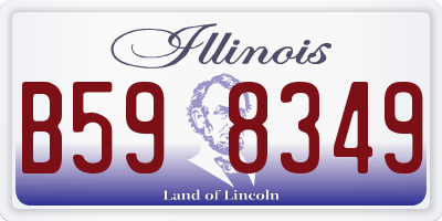 IL license plate B598349