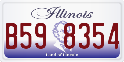 IL license plate B598354